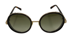 Jimmy Choo Gafas Redondas, Acetato, Marron,Purpurina, Doraada,3